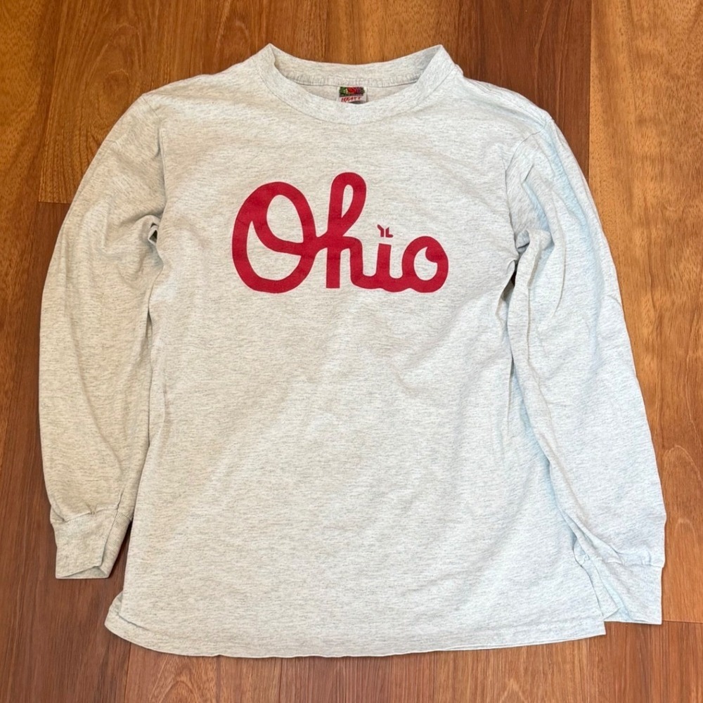 Vintage Ohio State Buckeyes "Ohio" Script Long Sleeve T-Shirt Men's Size Medium
